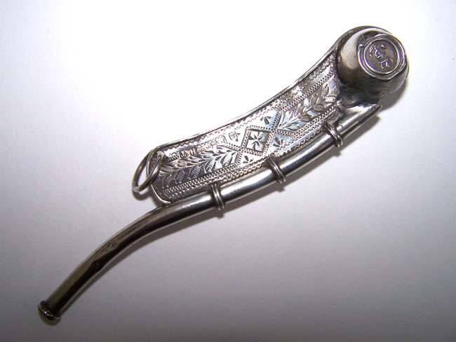 A Sterling Silver Bosun's Whistle circa 1904